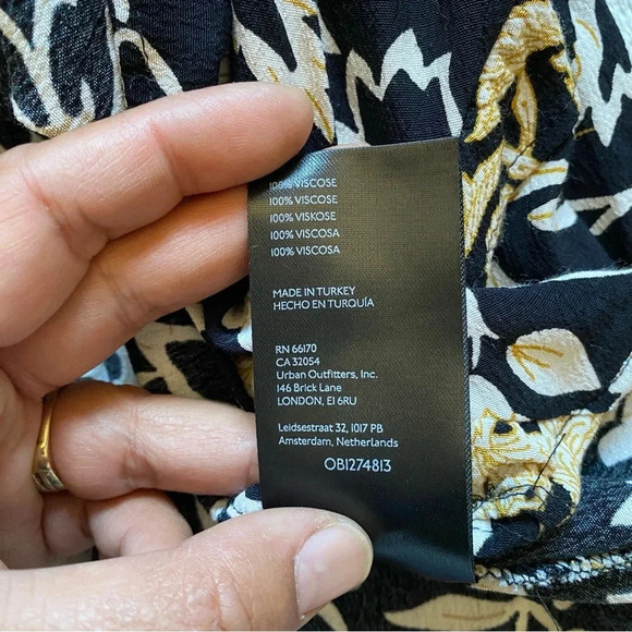 Anthropologie Black and Cream Floral Dress - Picture 8 of 10